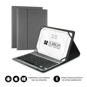 Subblim Teclado Bluetooth Extraíble con Funda Universal 9-10,1" Color Gris