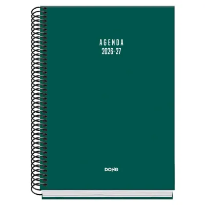 Dohe Agenda Escolar Basic Colour Vibes A5 Día Página Espiral Verde 15x21cm