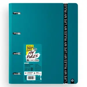 Carchivo Carpeblock 360 My Rules Recambio 100H A4 5x5 90gr 4 Separadores Deep Green