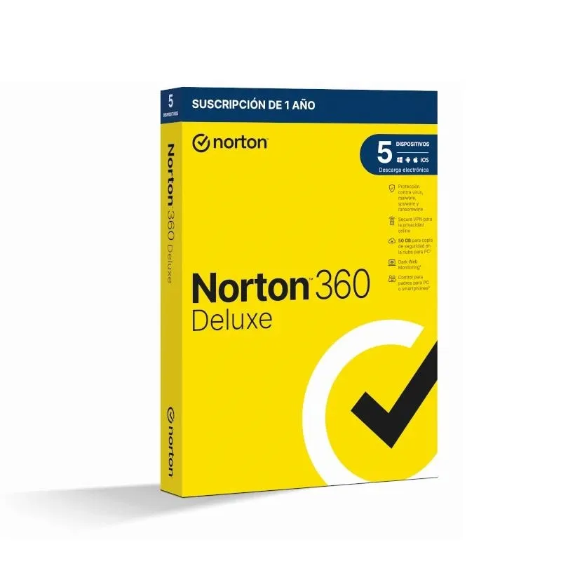 Norton 360 Deluxe 50GB 1 Usuario 5 Dispositivos 12 Meses - Antivirus
