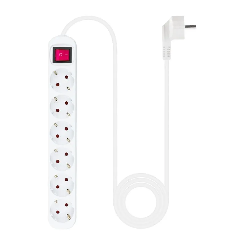 Nanocable Regleta 6 Tomas Con Interruptor Blanca
