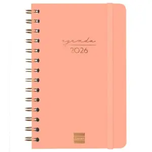 Finocam Agenda Espiral Alma E5 117x181mm Tapa Dura Coral 2026