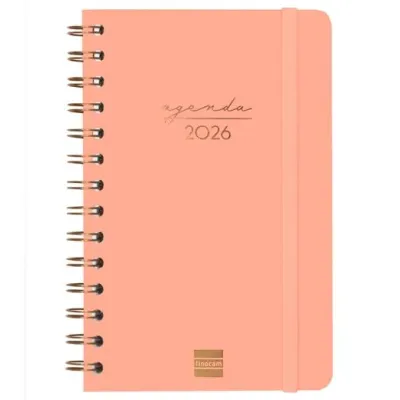 Finocam Agenda Espiral Alma E5 117x181mm Tapa Dura Coral 2026