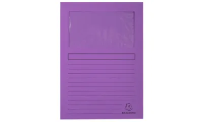 Exacompta Subcarpeta A4 Forever Con Ventana Violeta 120g - 100 Unidades