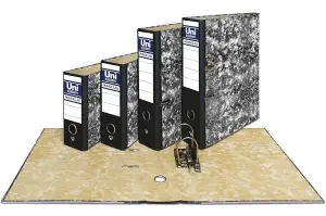 Unisystem Archivador Palanca Novoclas 65mm A4 Cartón Forrado Negro