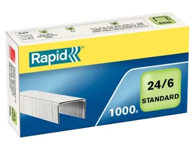 Rapid Grapas Estándar 24/6 Galvanizadas - Caja De 1000