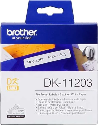 Brother Etiquetas Precortadas 17x87mm para Carpetas - 300 Etiquetas