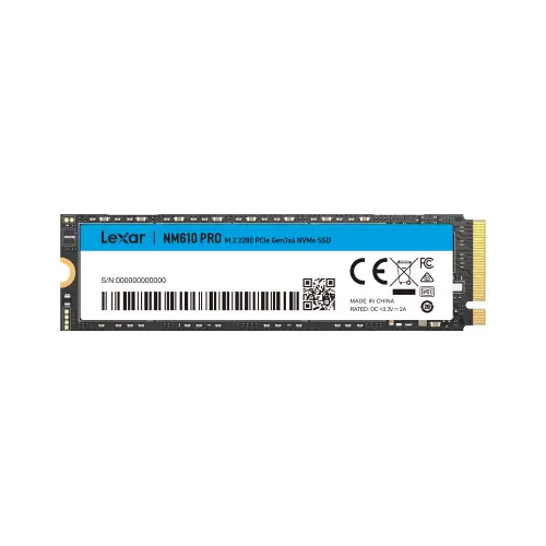 Lexar Disco M.2 NVMe 500GB 3300 MB/s Lectura 1700 MB/s Escritura LNM610P500G-RNNNG