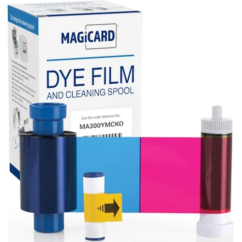Magicard Ribbon 300 Color Ymcko + Rodillo De Limpieza - 300 Impresiones