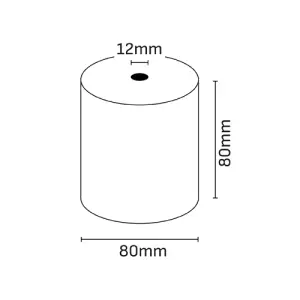 Oqonos Rollo de Papel Térmico 80x80x12mm Libre de BPA FSC 74.2m 55g