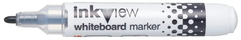 Uni-Ball Pwb-202 Inkview Marcador De Pizarra Blanca - Punta Conica 1.8-2.2Mm - Zona Transparente Para Nivel De Tinta - Escritura Brillante Y Facil Borrado - Color Negro