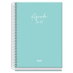 DOHE AGENDA ESCOLAR BASIC SERENITY A5 ESPIRAL DP CARTÓN FORRADO VERDE 2026-2027