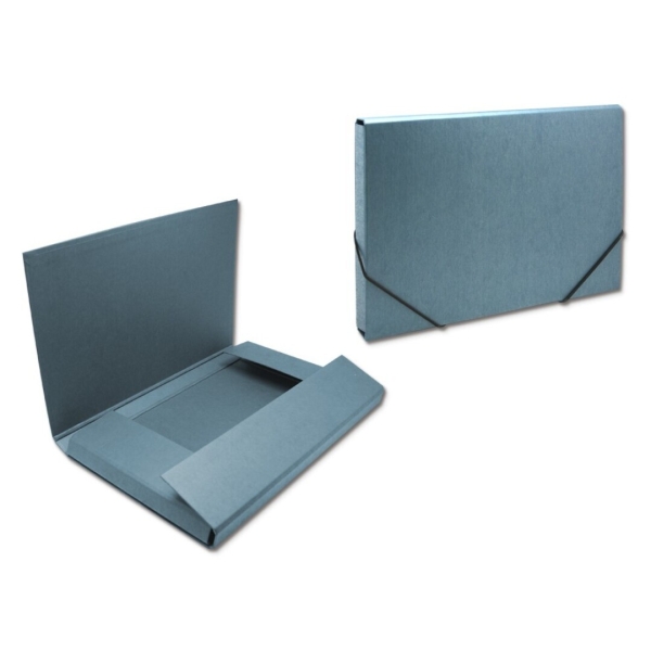 Bismark Carpeta Para Proyectos - Medidas 350X230X30Mm - Fabricada En Carton - Cierre Con Gomas - Color Azul