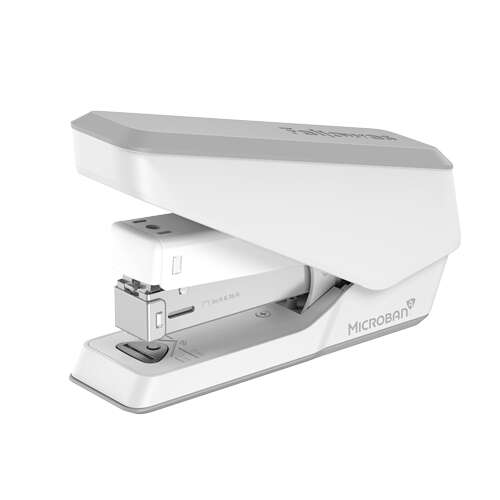 Fellowes Lx840 Grapadora Con Proteccion Microban - Hasta 25 Hojas - Quitagrapas Extraible - Visor De Grapas - Color Blanco