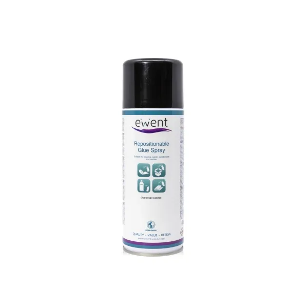 Ewent Spray De Pegamento Reposicionable 395gr Secado Rápido Color Transparente