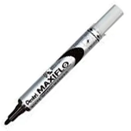 Pentel Marcador Pizarra Blanca Maxiflo MWL-5S Negro Caja 12 Unidades