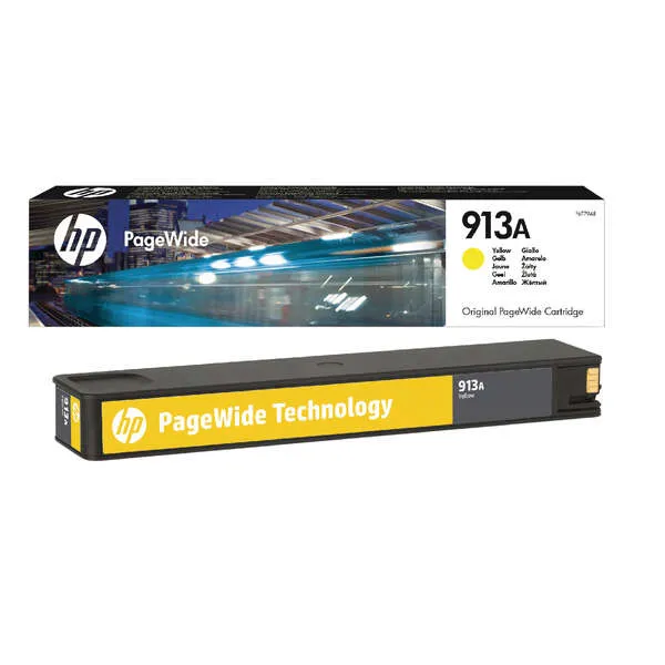 HP Tinta Amarillo Nº 913A para PageWide 352DW/377DW/477DW MFP