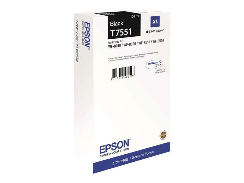 Epson T7551 Negro Cartucho De Tinta Original - C13T755140/C13T75514N