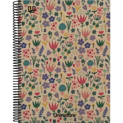 Grafoplás Cuaderno Espiral A4 80H 4x4 90gr Kraft y Cartón Reciclado