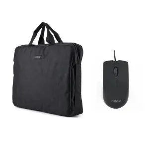 Nilox Maletín Para Portátil 15,6" Negro Con Ratón USB 1000 DPI
