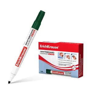 ErichKrause W-500 Rotulador para Pizarra Blanca Verde - Punta Bala 0.8 a 2.5mm