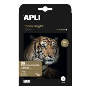 Apli Papel Fotográfico Photobright 13 x 18 cm 240g 50 Hojas