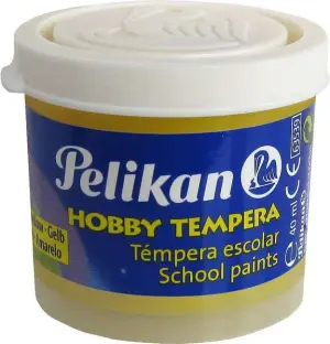 Pelikan Tempera Escolar 40ml - Fácil de Lavar - Color Amarillo