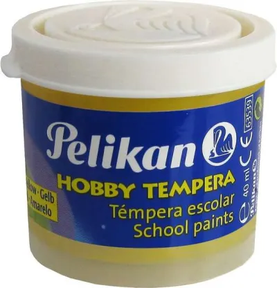 Pelikan Tempera Escolar 40ml - Fácil de Lavar - Color Amarillo