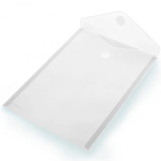 Office Box Carpeta Sobre Cierre C/Velcro Classic A4+ Vertical Plástico Cristal Translúcido