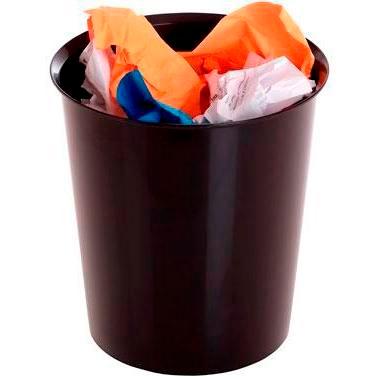 Archivo 2000 Papelera De Plástico Archivo 2000 Opcional Aro Sujetabolsas Capacidad 18 Litros 290X310 Mm Negro