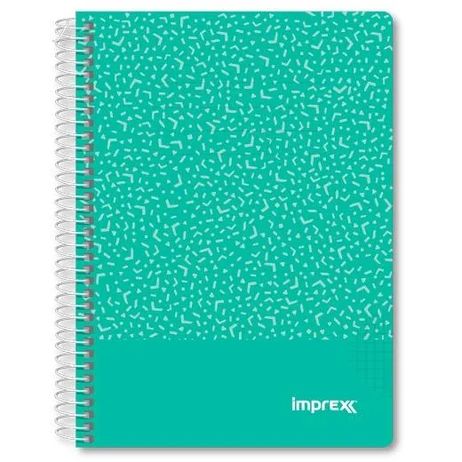 Imprex Cuaderno Espiral Tapa Pp A5 80H 90Gr 4X4 Verde