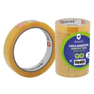 Bismark Cinta Adhesiva Transparente 19mm x 66m de Polipropileno
