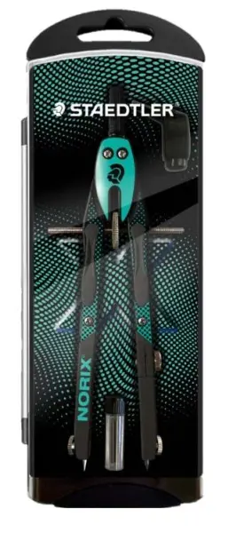 Staedtler Norix 555 Compás Metálico Escolar de Precisión Verde/Negro