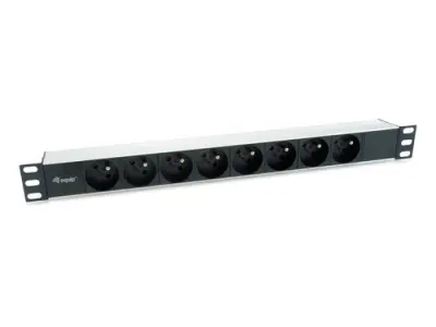 Equip Regleta de Alimentación Aluminio Rack 19" 1U 8 Tomas Tipo Schuko 1.8m