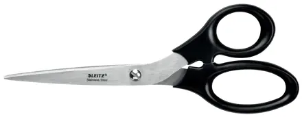 Leitz Tijeras De Acero Inoxidable 20Cm - Agarre Ergonomico - Color Negro