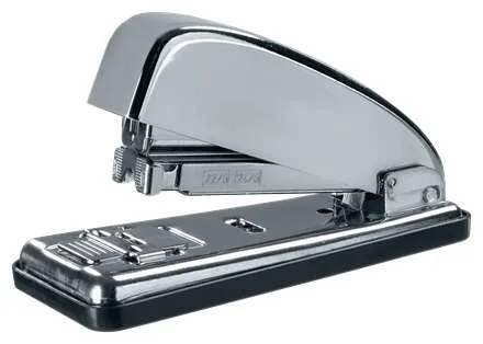 Petrus 226C Grapadora Metalica - Hasta 30 Hojas - Grapado Cerrado, Abierto Y Clavado - Color Cromado