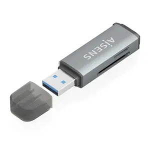 Aisens Lector de Tarjetas USB-A 3.1 Gen1 Compatible con SD, Micro SD, MMC - Gris