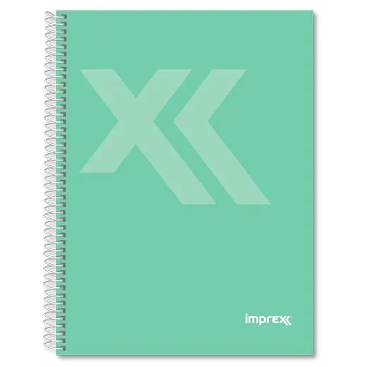 Imprex Cuaderno Espiral Tapa Forrada A5 80H 90Gr 4X4 Verde