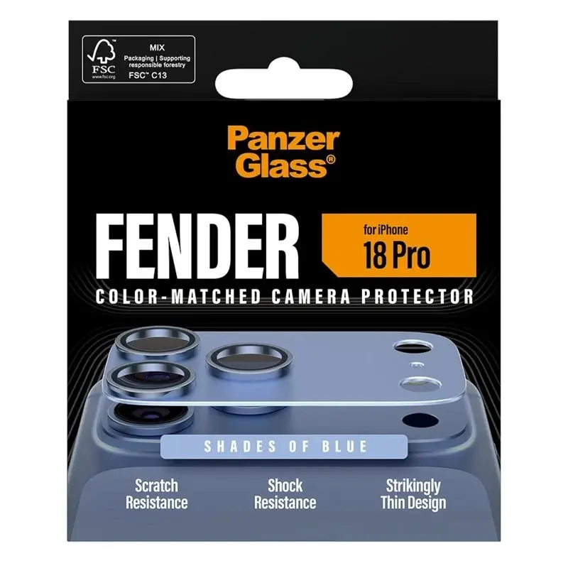 PanzerGlass Fender Camera Protect para iPhone 18 Pro - Azul
