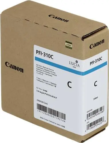 Canon PFI310 Cartucho de Tinta Original Cyan - 2360C001/PFI-310C