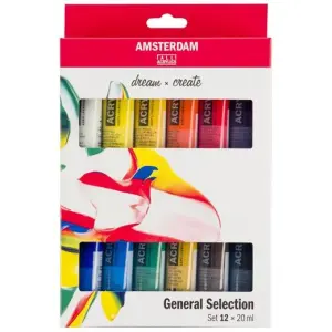 Talens Amsterdam Set Acrílicos 20ml Estuche 12 Unidades Selección General