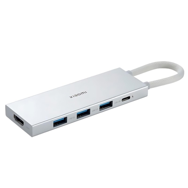 Xiaomi 5 En 1 Hub Usb-C Con 3X Usb-A 3.0, 1X Usb-C Carga Rapida Hast 100W, 1X Hdmi - Carcasa De Aluminio