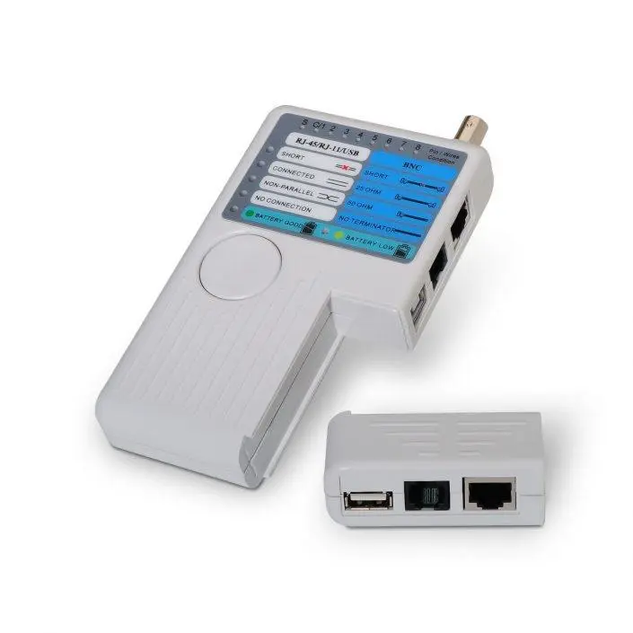 Aisens Testeador de Cable RJ11/RJ12/RJ45 y Coaxial - USB - Gris
