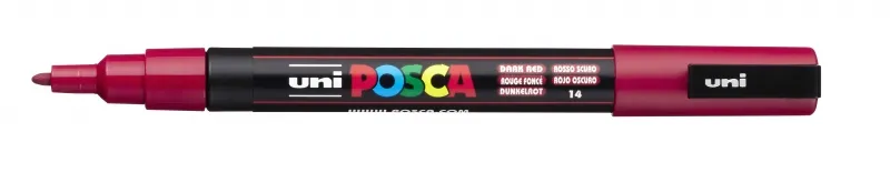 Posca Marcador PC-3M Punta Cónica 0,9 - 1,3 mm Rojo Oscuro