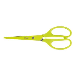 Milan Tijeras de Oficina Acid con Cuchilla de Acero Inoxidable, Mango Simétrico, 17cm, Amarillo