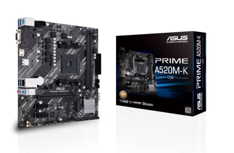 Asus Prime A520M-K Placa Base Amd Am4 2X Ddr4 - Hdmi, M.2, Pcie, 4X Sata Iii, Usb 2.0, 3.2, Rj-45, Vga, Factor Microatx