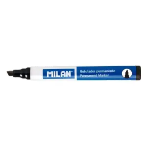 Milan Rotulador Permanente Punta Biselada 1-4mm Tinta Alcohol Color Negro