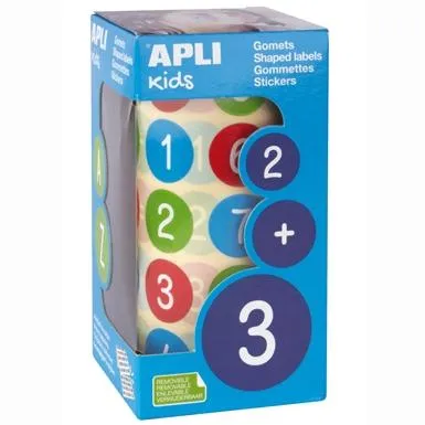 Apli Rollo Gomets Números Redondos 20Mm