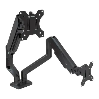 Unykach UK1479 Soporte de Mesa para 2 Monitores 13"-32" - Brazo Articulado, Resorte de Gas, VESA 100x100mm, Peso Max 10kg