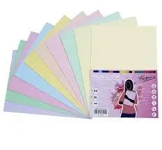 FABRISA PAPEL DIN A4 80GR INKJET/LÁSER PAQUETE 100H RETRACTILADO 10 COLORES PASTEL